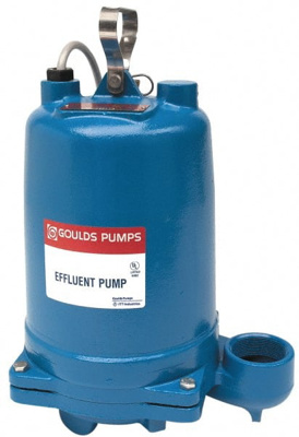 Effluent Pump: Capacitor Start, 1/2 hp, 14.5A, 115V