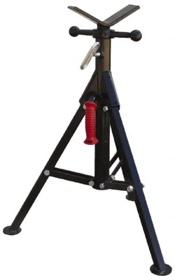 1/4" to 12" Pipe Capacity, Portable Folding Vee-Head Stand