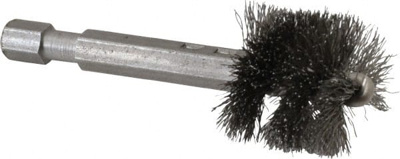 7/8 Inch Inside Diameter, 1 Inch Actual Brush Diameter, Carbon Steel, Power Fitting and Cleaning Bru