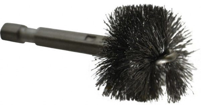 1 Inch Inside Diameter, 1-1/8 Inch Actual Brush Diameter, Carbon Steel, Power Fitting and Cleaning B