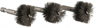 1 Inch Inside Diameter, 1-3/16 Inch Actual Brush Diameter, Steel, Power Fitting and Cleaning Brush