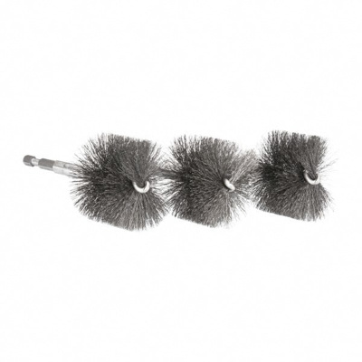 2 Inch Inside Diameter, 2-1/4 Inch Actual Brush Diameter, Steel, Power Fitting and Cleaning Brush