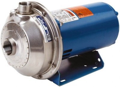 AC Straight Pump: 208 to 230/460V, 12.2/6.1A, 1/2 hp, 3 Phase, 316L Stainless Steel Housing, 316L St