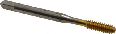 Thread Forming Tap: #10-24, UNC, Bottoming, High Speed Steel, TiN Finish