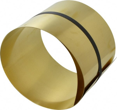 Shim Stock: 0.012'' Thick, 100'' Long, 6" Wide, 260 Alloy Brass