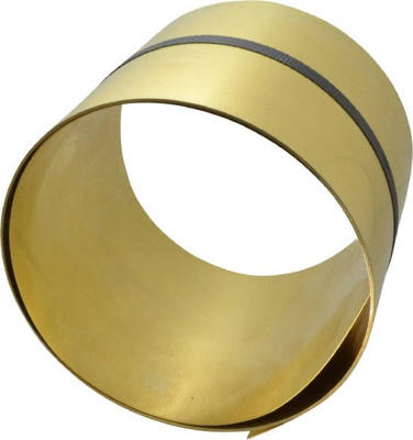 Shim Stock: 0.02'' Thick, 100'' Long, 6" Wide, 260 Alloy Brass