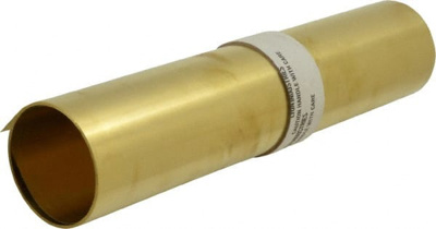 Shim Stock: 0.005'' Thick, 120'' Long, 12" Wide, 260 Alloy Brass