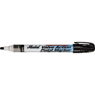 Paint Pen Marker: Black, Alcohol-Based, Fiber Point