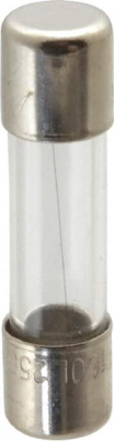 Cylindrical Fast-Acting Fuse: GSB, 0.16 A, 20 mm OAL, 5 mm Dia
