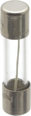 Cylindrical Time Delay Fuse: 0.13 A, 20 mm OAL, 5 mm Dia
