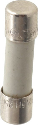 Cylindrical Fast-Acting Fuse: 2.5 A, 20 mm OAL, 5 mm Dia