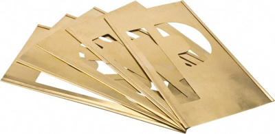 33 Piece, 8 Inch Character Size, Brass Stencil