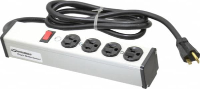 4 Outlets, 120 Volts, 20 Amps, 6' Cord, Power Outlet Strip