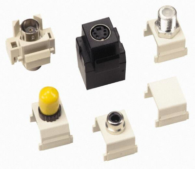 Coaxial Cable Outlets & Receptacles; Mounting Type: Clip ; Material: Polymer ; Color: White ; Standa