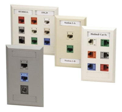 Wall Plates; Wall Plate Type: Phone & Data Wall Plates ; Color: Ivory ; Wall Plate Configuration: On