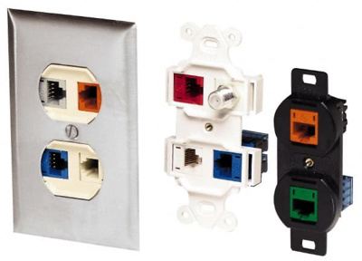Coaxial Cable Outlets & Receptacles; Wall Plate Configuration: 2 Coaxial ; Number of Gangs: 1 ; Moun