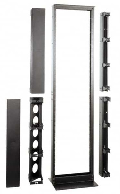 Electrical Enclosure Equipment Rack: Aluminum, Use with Cable Organizers, House Patch Panels, Networ
