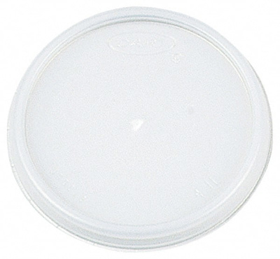 Cup Lid: Fits 12 oz Hot & Cold Foam Cups, Dome, Polystyrene, 1,000 Pc, White